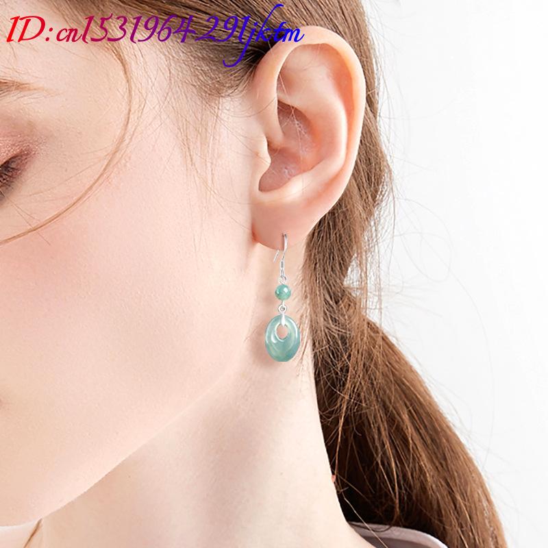 Myanmar-Jadeit-Ring-Ohrringe,  – Earrings Bewertung und Preis