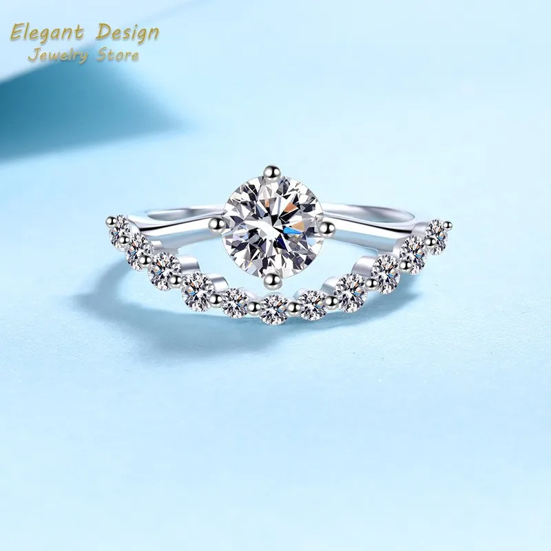 Crown of Love Platin Pt950 Ehe – Moissanite Engagement Ring 1 Carat Bewertung und Preis