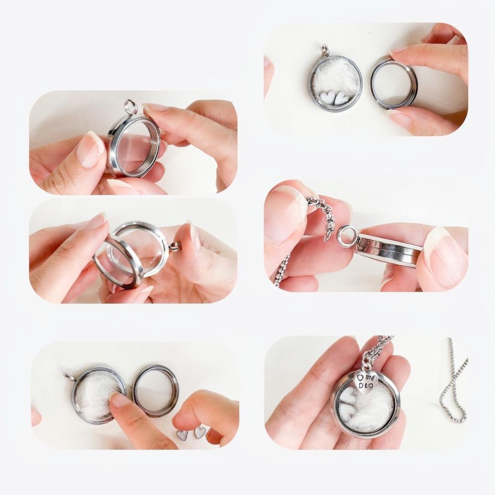 Edelstahl-Herz-Anhänger als An – Heart Locket Necklace Photo Bewertung und Preis