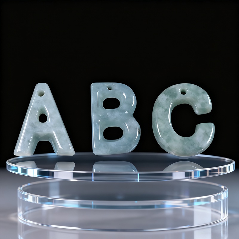 Myanmar Jadeit Buchstaben Anhä – Necklaces Bewertung und Preis
