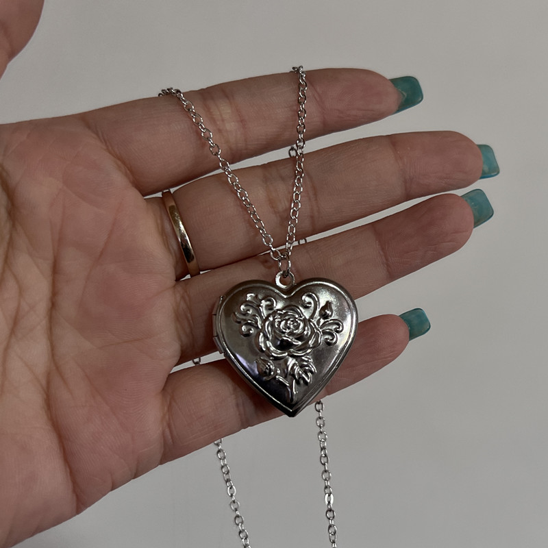 Herz Fotorahmen Anhänger Halsk – Heart Locket Necklace Photo Bewertung und Preis
