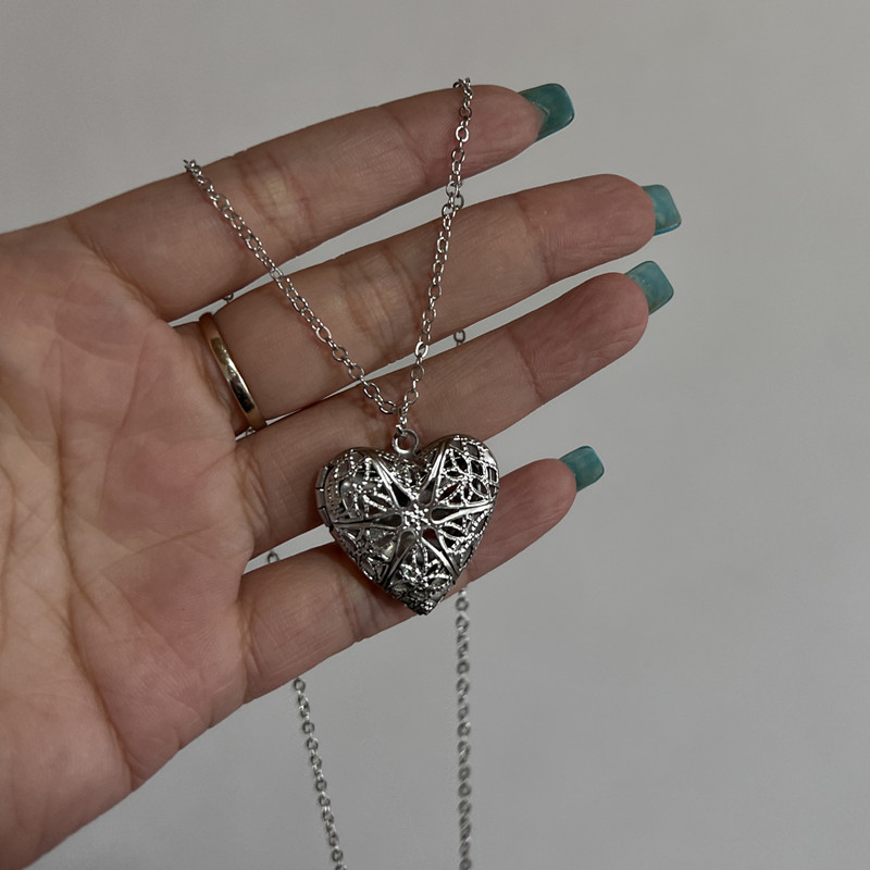 Herz Fotorahmen Anhänger Halsk – Heart Locket Necklace Photo Bewertung und Preis